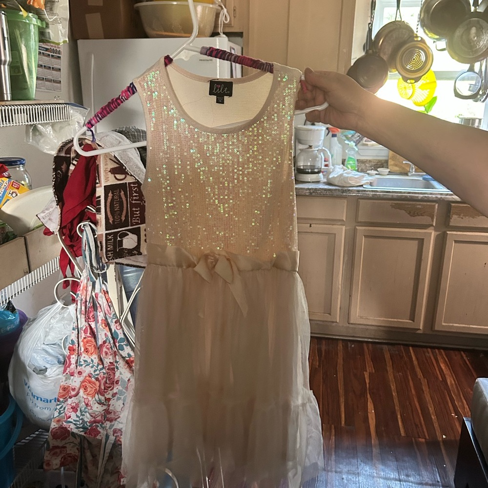 Lilt Cream Sequin Dress